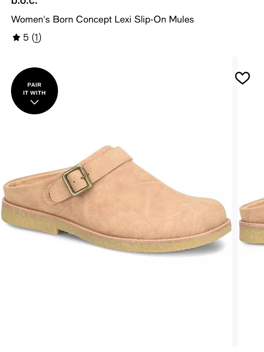 b.o.c Lexi Slip-On Mule light tan woman’s size 9 NWT - Picture 6 of 15